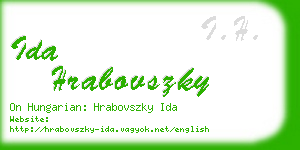 ida hrabovszky business card